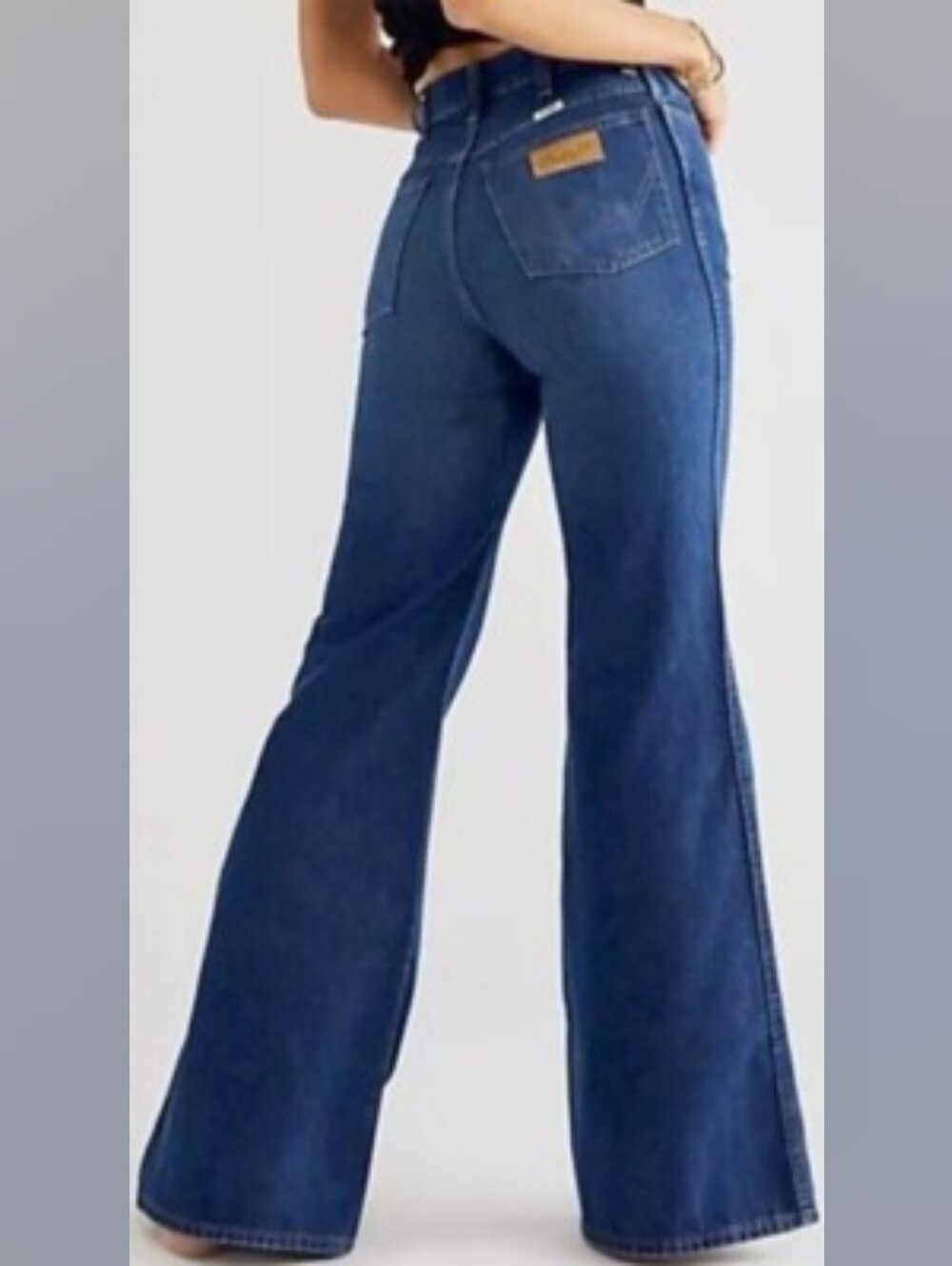 Wrangler Wanderer 622 Indigood High Rise Flare Jeans W25 L34 Dark Wash